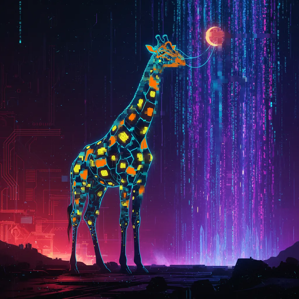 Skyline Reclaimation — Surrealist Data Giraffe by BasicGlitch