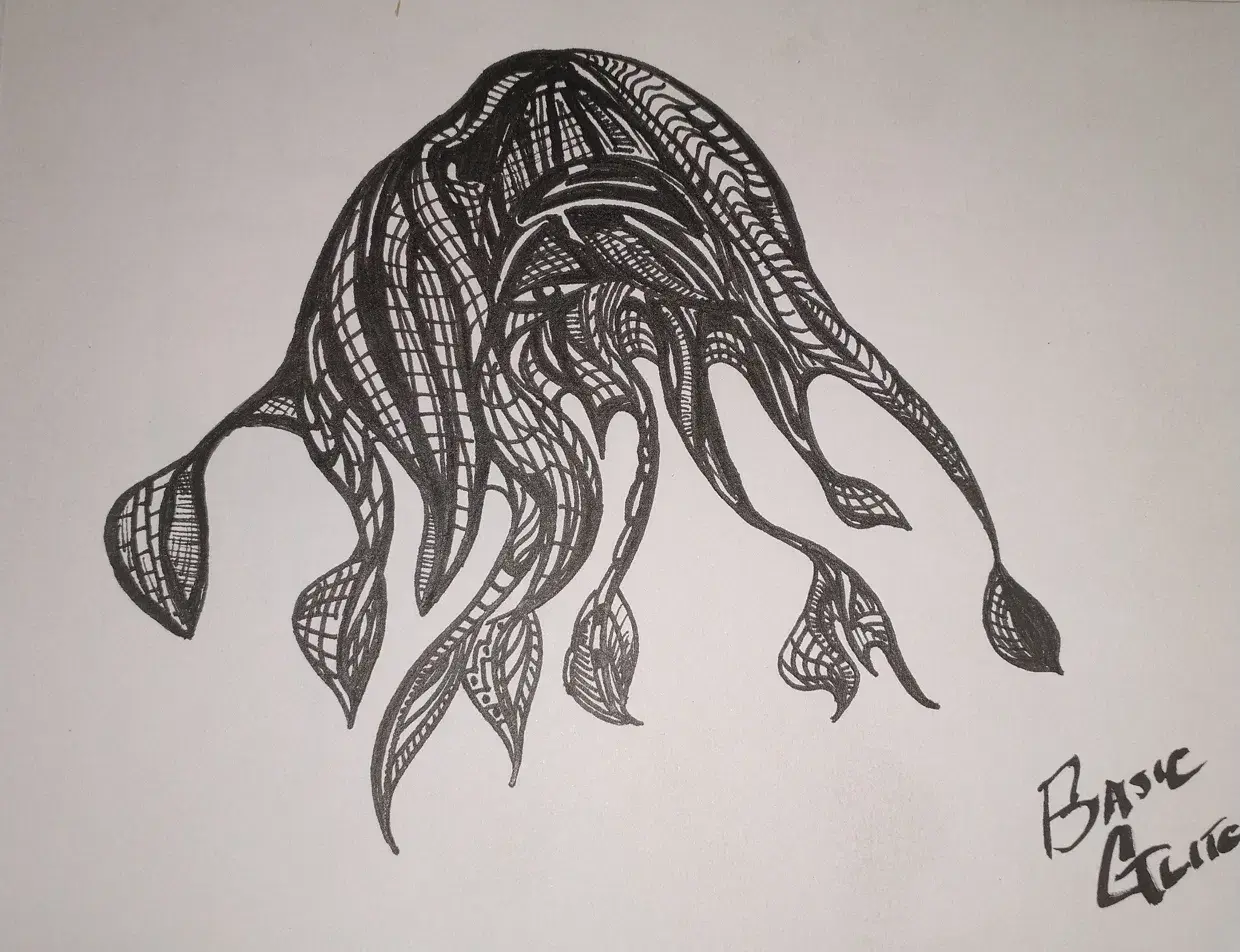 Squid — Hand-Drawn Ink